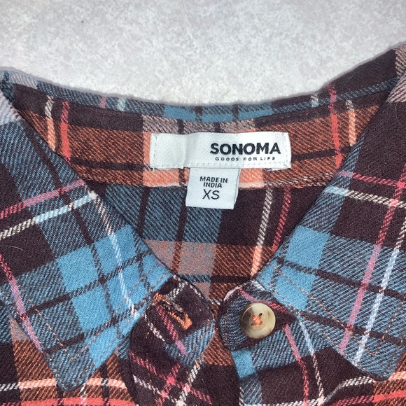 Sonoma Supersoft plaid/ flannel shirt Extra small - Picture 2 of 4